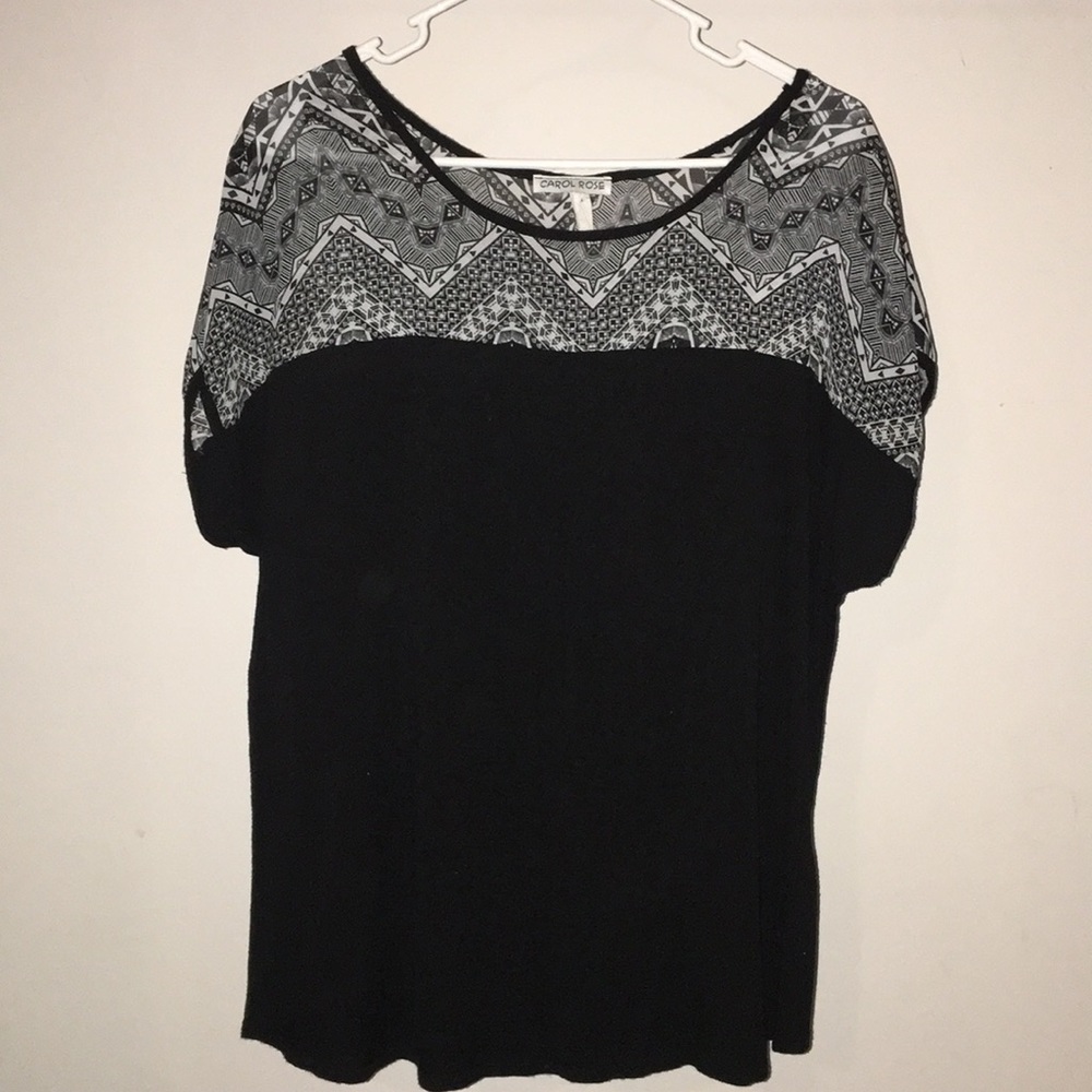 Two black and white blouses